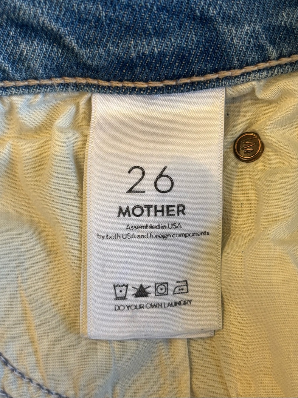 MOTHER The Pixie Dazzler Ankle Fray Shoot To Thrill Size 26 - Picture 12 of 16